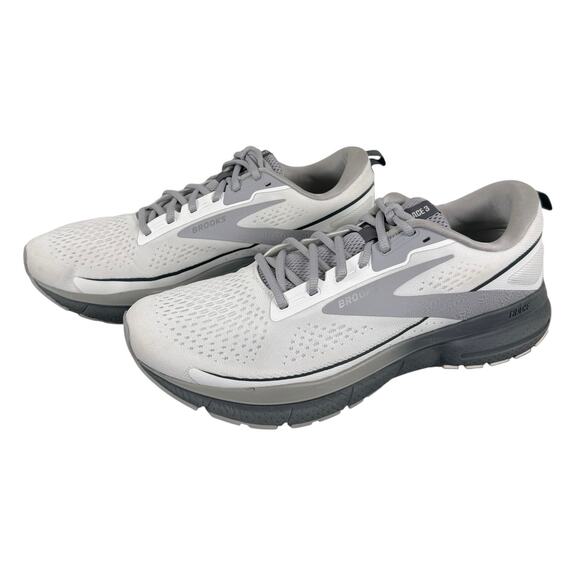 Brooks Trace 3 Sneakers White Gray Black Men’s 11.5 Running Walking Comfort